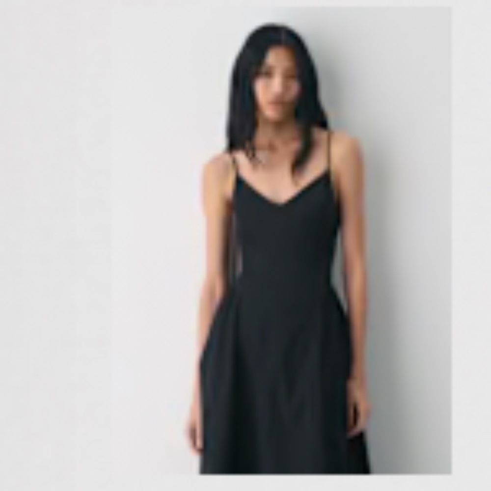 Wilfred Technique Poplin Dress 8 Black